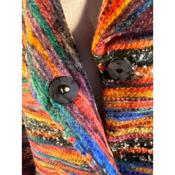 City Girl Nancy Bolen Multicolor Patterned Jacket L - Picture 5 of 5